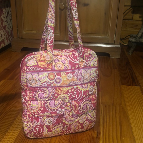 Vera Bradley Handbags - Vera Bradley purse with red pink orange yellow and white. Measures 14x11x3